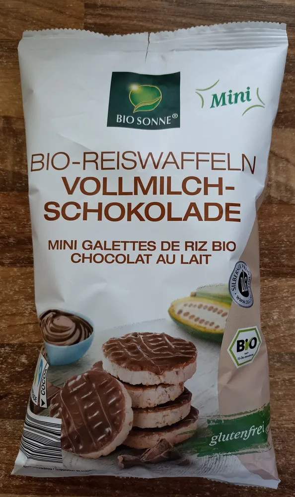 Bio-Reiswaffeln mini Vollmilch-Schokolade