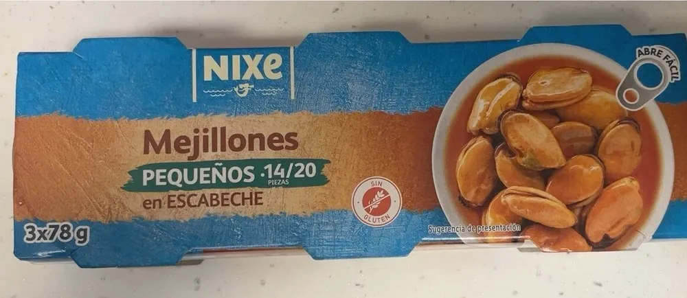 Mejillones pequeños en escabeche