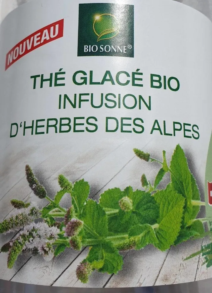 Thé glacé Bio infusion  d'herbes  des Alpes