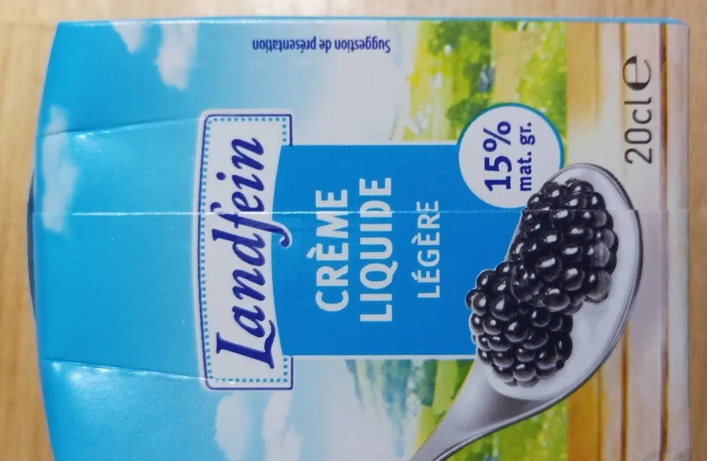 Crème liquide légère