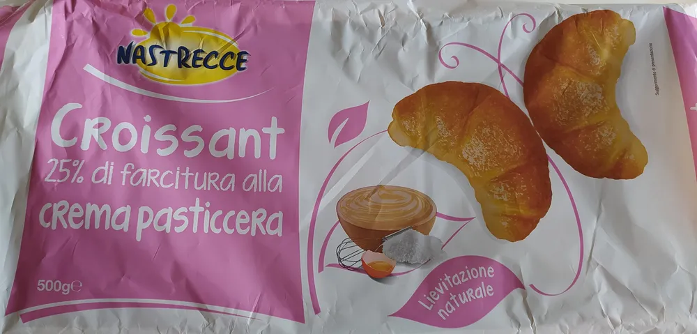 Croissant 25% Di Farcitura Alla Crema Pasticcera