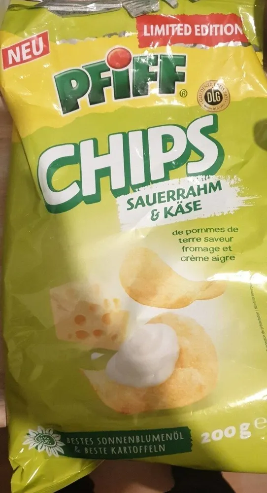 Chips Sauerrahm und Käse