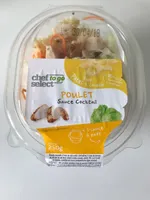 Salade de pâtes, poulet sauce cocktail