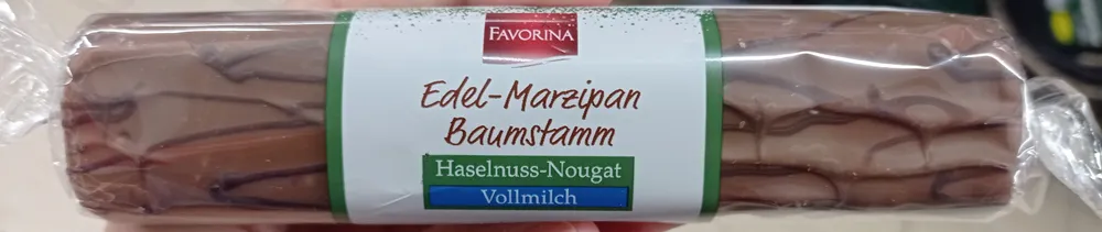 Edelmarzipan Baumstamm Haselnuss-Nougat