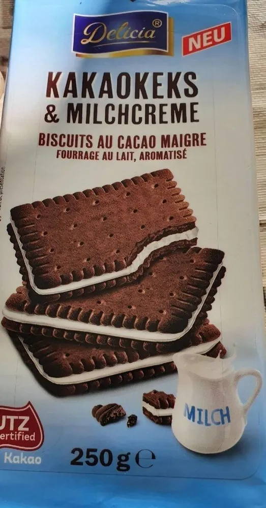 Kakaokeks und Milchcreme