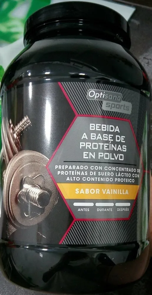 Bebida en polvo a base de proteínas sabor vainilla