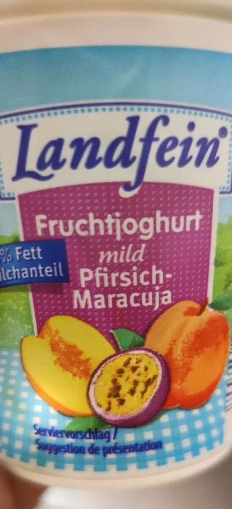 Fruchtjoghurt mit pfirsich-maracuja