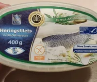 Heringsfilets in Dill-Sahnesauce