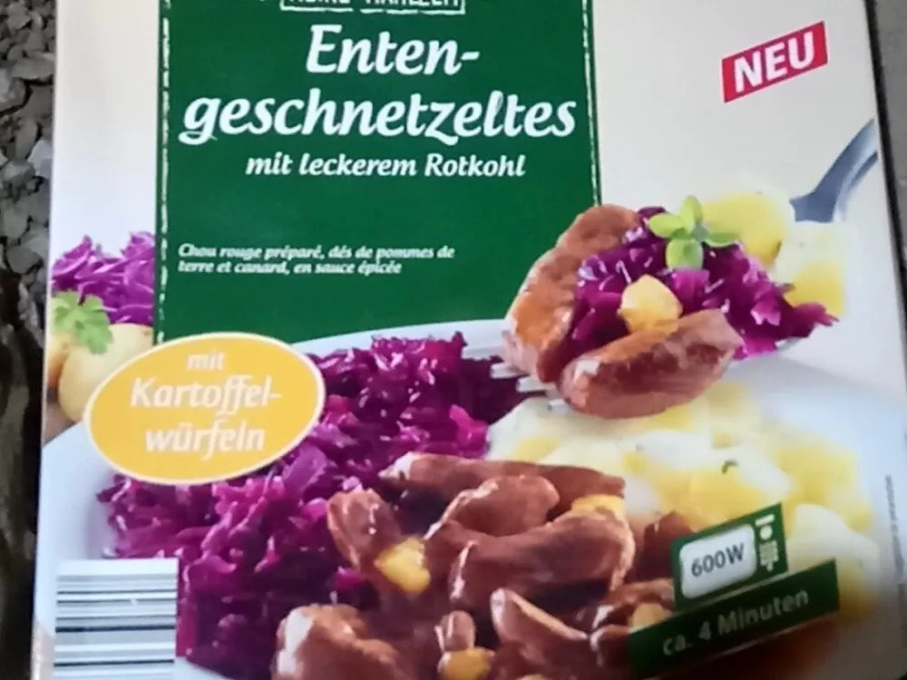 Entengeschnetzeltes mit leckerem Rotkohl