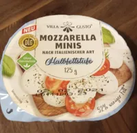 Mozzarella Minis nach italienischer Art halbfettstube