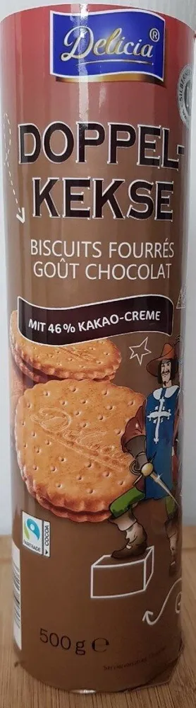biscuits fourrés goût chocolat