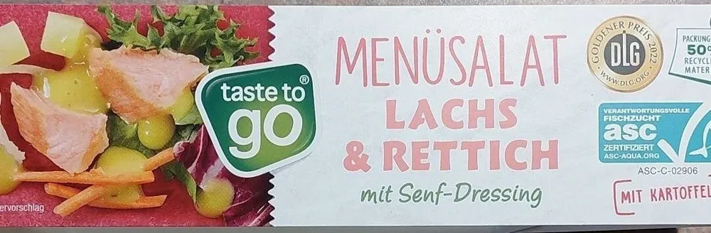 Menüsalat Lachs und Rettich mit Senf-Dressing