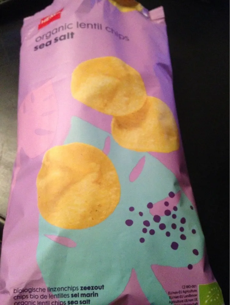 Organic lentil chips