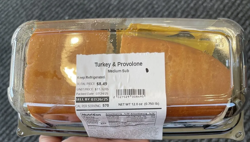 Turkey and Provolone Medium Sub