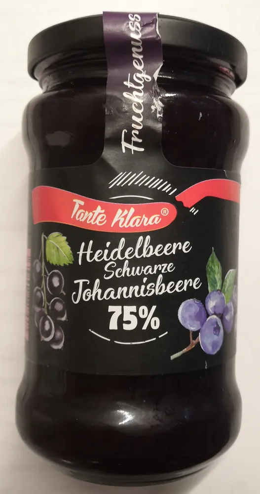 Fruchtgenuss Heidelbeere, Schwarze Johannisbeere, 75%