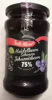 Fruchtgenuss Heidelbeere, Schwarze Johannisbeere, 75%