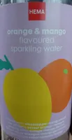 Orange and mango flavoured sparkling water