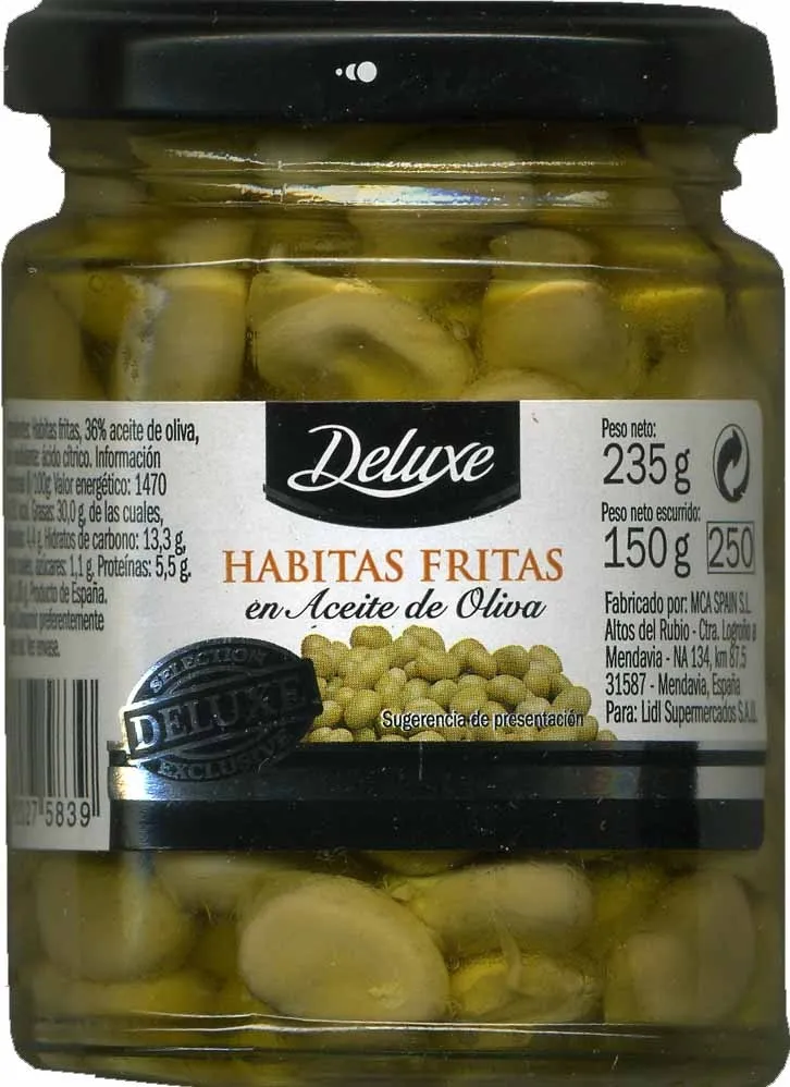 Habitas fritas en aceite de oliva
