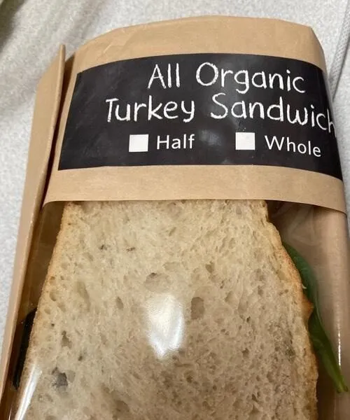 All Organic Turkey Sandwich