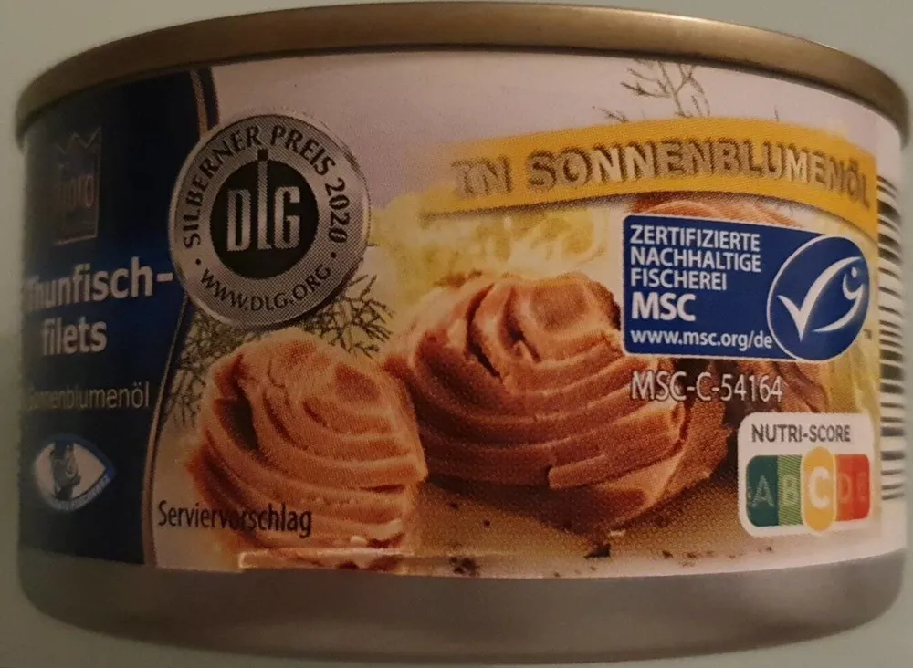 Thunfischfilets in Sonnenblumenöl