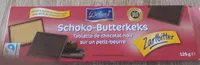 Tablette de chocolat noir sur petit beurre