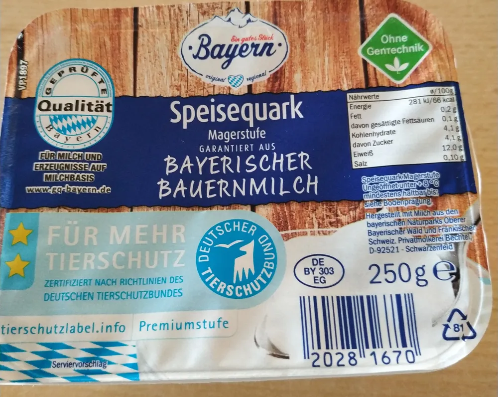Speisequark aus Bayrischer Bauernmilch