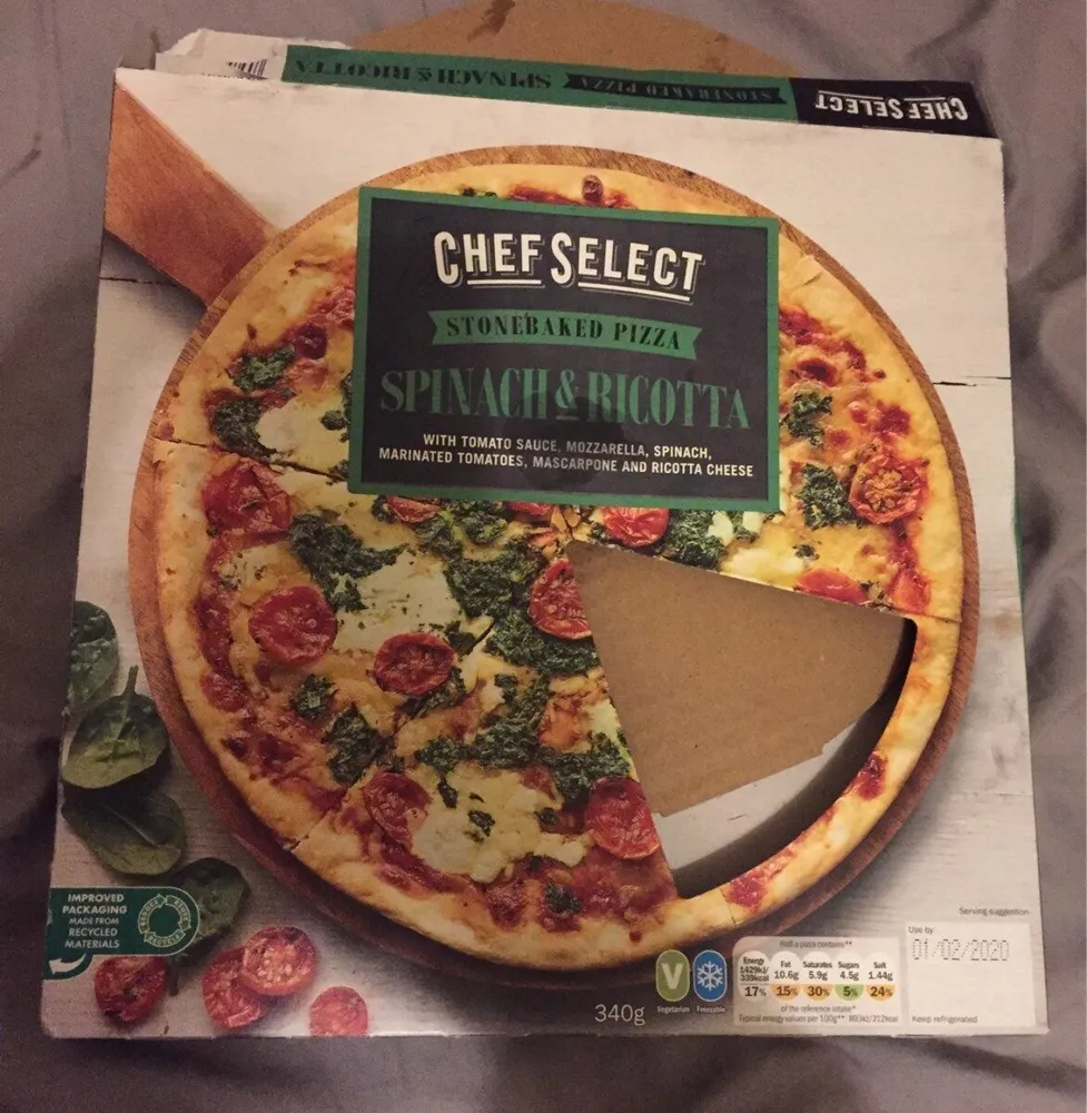 Stone Baked Spinach & Ricotta Pizza