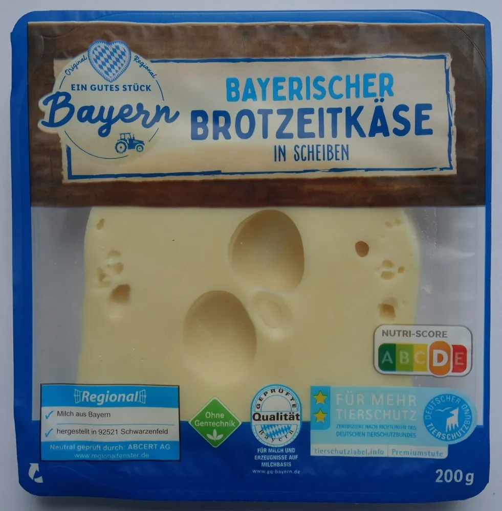 Bayerischer Brotzeitkäse in Scheiben
