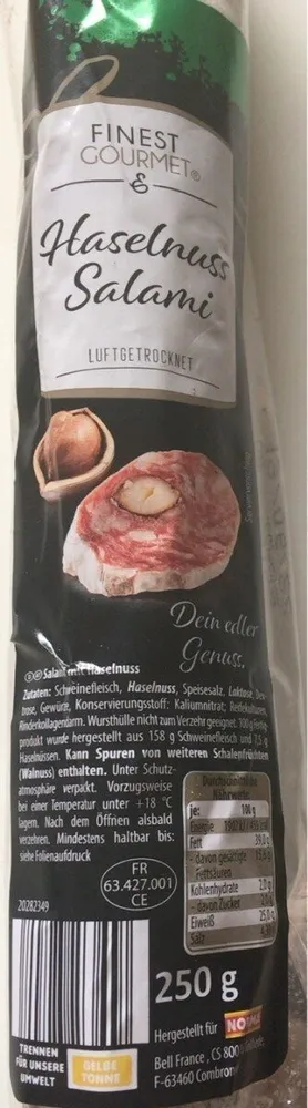 Haselnuss Salami