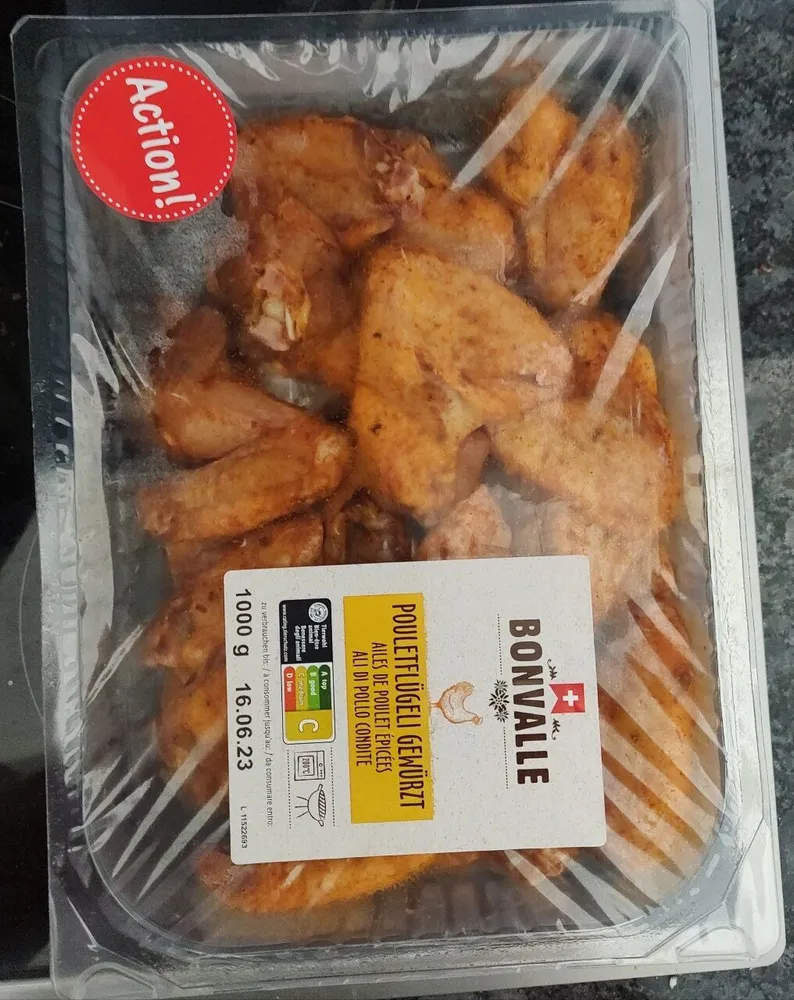 Pouletflügel gewürzt