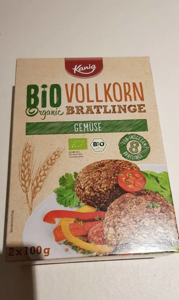 Bio Vollkornbratlinge, Gemüse