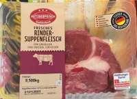 Frisches rinder-suppenfleisch