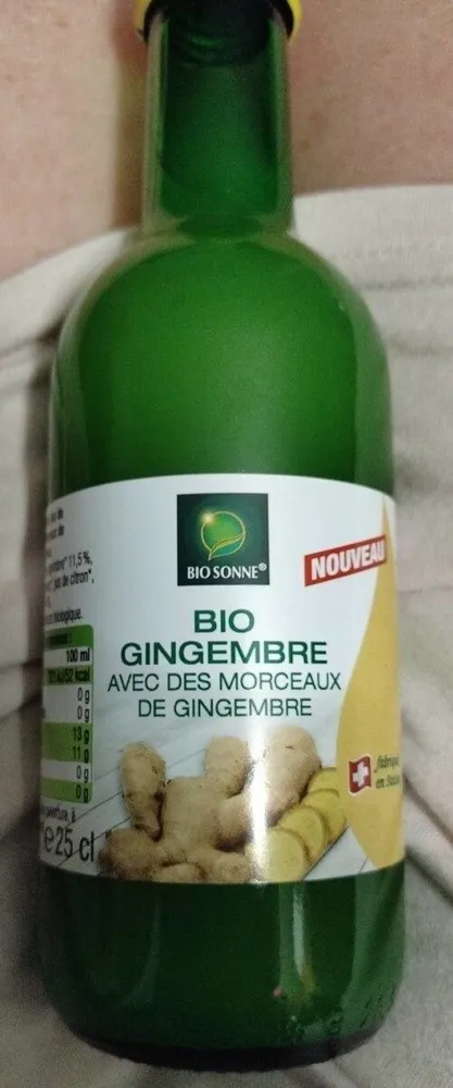 Bio gingembre avec morceaux