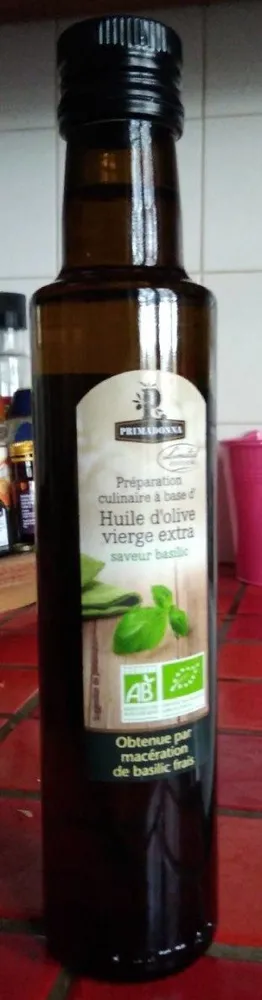 huile d'olive saveur basilic