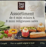 6 éclairs et 8 religieuse salés