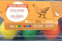 Œufs colorés cuits durs