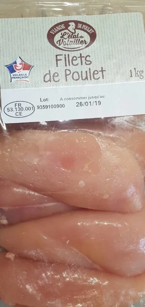 Filet de poulet jaune sans peau