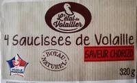 4 saucisses de volailles saveur chorizo