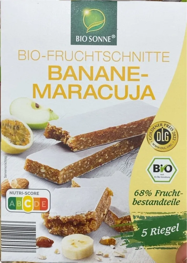 Barres fruitées bio à la banane et fruit de la passion