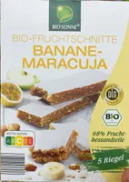 Barres fruitées bio à la banane et fruit de la passion