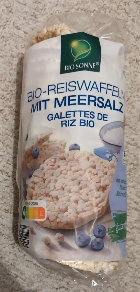 Bio-Reiswaffeln mit Meersalz