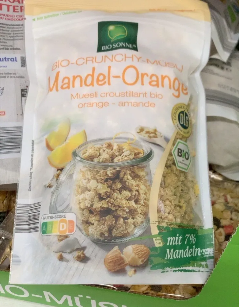 BIO-CRUNCHY-MÜSLI Mandel-Orange
