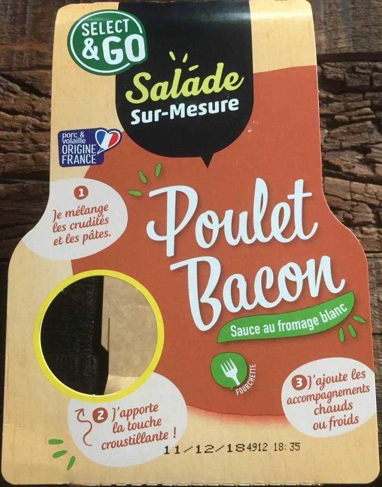Salade sur mesure poulet bacon