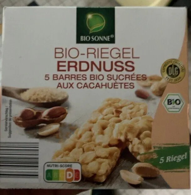 BIO-RIEGEL ERNDUSS 5 barres BIO SUCRÉES AUX CACAHUÈTES