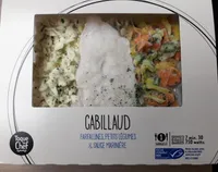 Cabillaud Farfallines, petits légumes grillés et sauce marinière