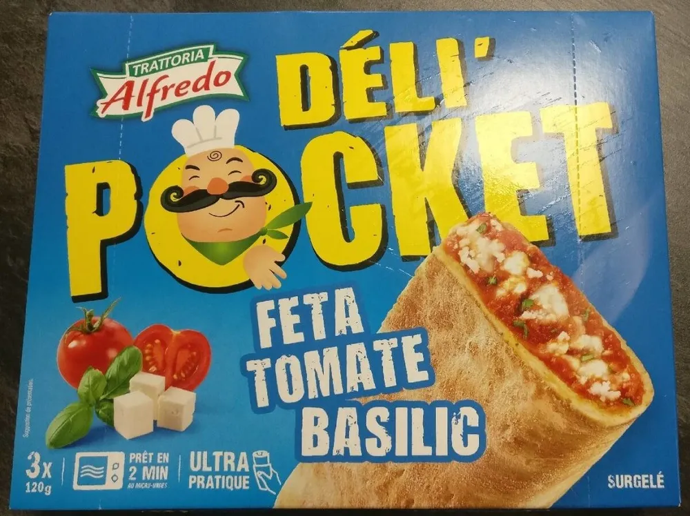 Déli pocket feta tomate basilic