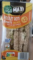 Sandwich maxi poulet rôti tomate salade x2