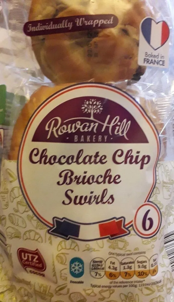 Chocolate chip brioche swirls ( pack of 6 )