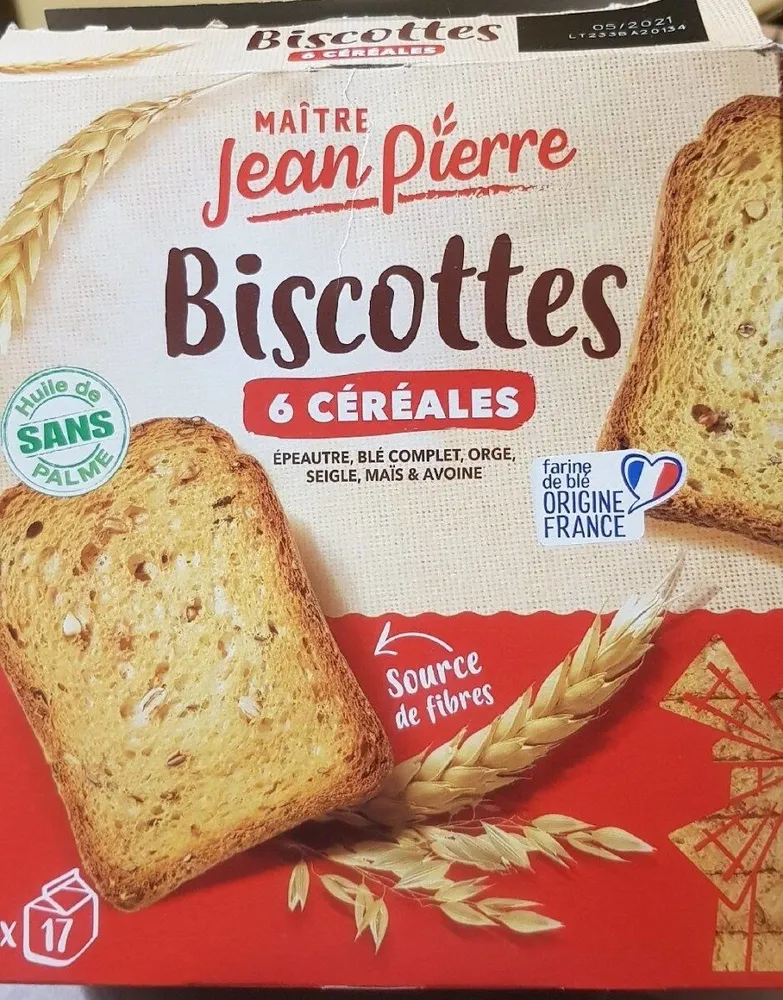 Biscottes aux céréales et aux graines