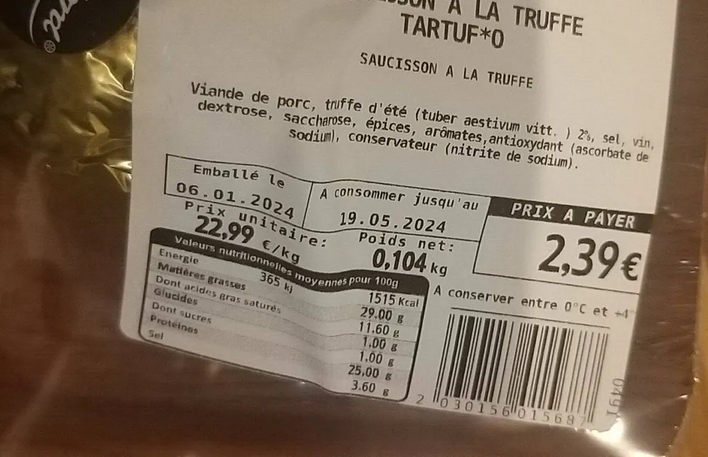 Saucisson a la truffe
